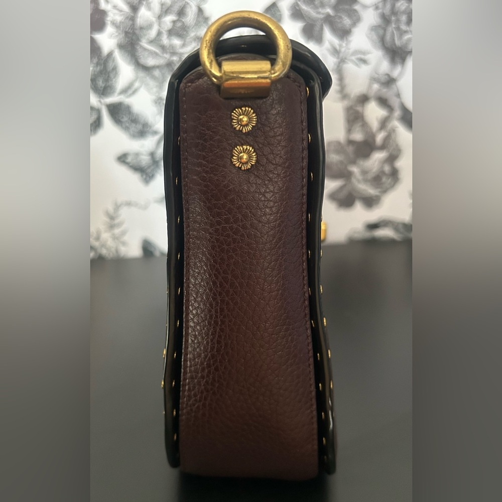 COACH PAGE 27 OXBLOOD WITH RIVETS GUC - Picture 11 of 17